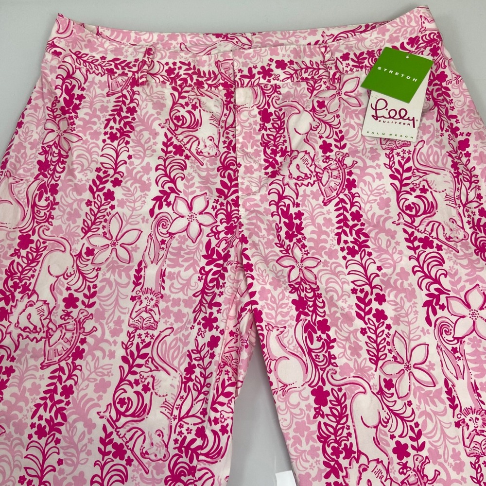 Lilly Pulitzer Pink Floral & Animal Print Capris